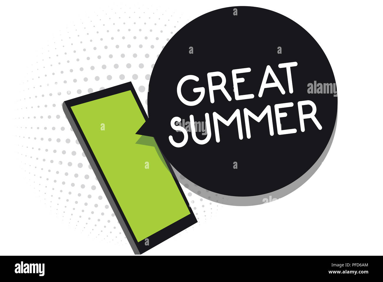 Handschrift text Super Sommer. Begriff Sinne Spaß gute Sonne am Strand genießen Outdoor Handy Empfangen von Textnachrichten Chats ich Stockfoto