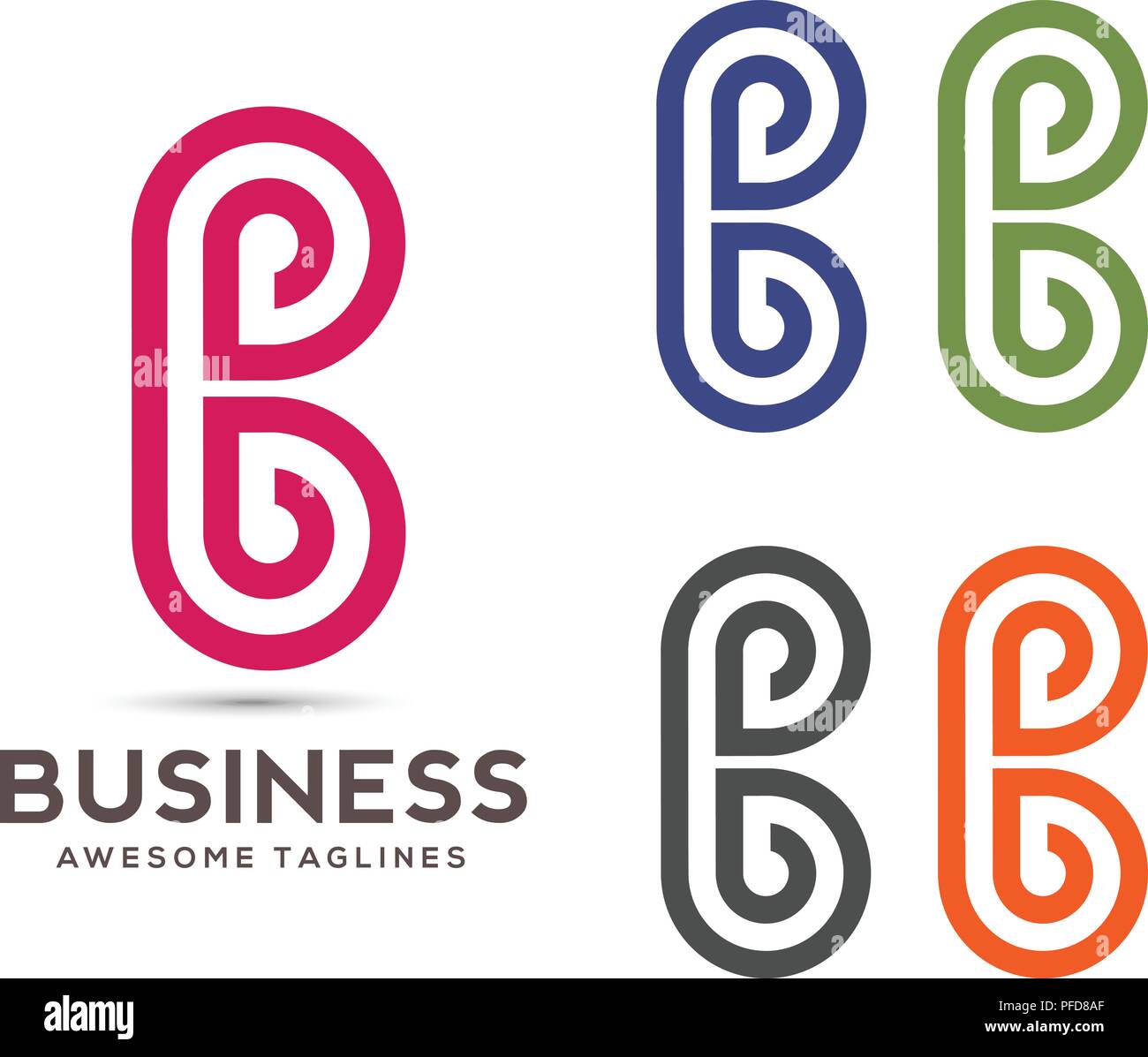 Kreatives Schreiben B Auszug logo, abstrakte Buchstaben B Business Logo Design vorlage, moderne Buchstabe B Logo Vorlage editierbar für Ihr Unternehmen Stock Vektor