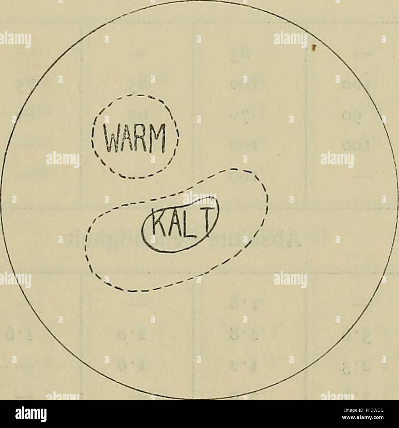 . Denkschriften - Ãsterreichische Akademie, Christian. Verteilung der meteorolog. Elemente bei den Antizyklonen. 227 mm N NE E SE S sw W NW Luftdruck (600 mm+) o 775/77 770/765 765/760 56-3 53-2 56-2 52-6 49' i5i-8â â 58-6 54'4 5 i-9 Gewinn 56-0 51-2 50-9 52-9 47 55 'i' 3 Temperaturabweichung (von +290) 770/765 765/760 775/77 o-+-o-8 Â +Â 4" 8+i" 5 + 2-2 + 6-3 â + i4'o - i' 9-f-0-4 + 0-9 + 2-3 + 4' 9-t-2-2 + 2-3 + 2-9 BewÃ¶lkung 775/77 o 770/765 9 6 10 10 8 9 0 9 0 5 3 2 4 8 10 Wind (Richtung und Geschwindigkeit m.s.) o 775/77 770/765 765/760 W 45 5-8 W59 N i'4 W 0-9 N 2-4 W N Stockfoto