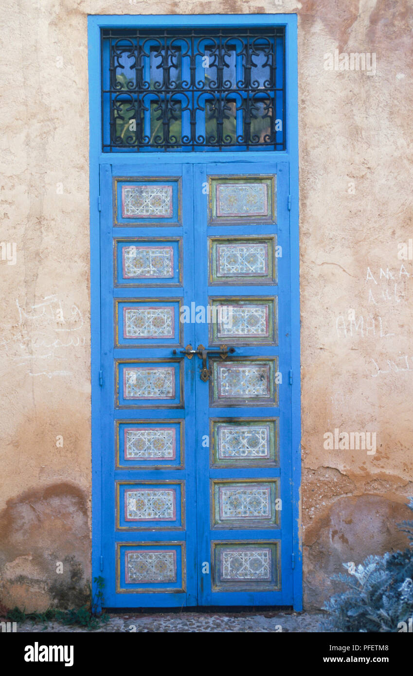 Marokko, Rabat, Oudaia Kasbah, Bab Oudaia Eingang. Stockfoto
