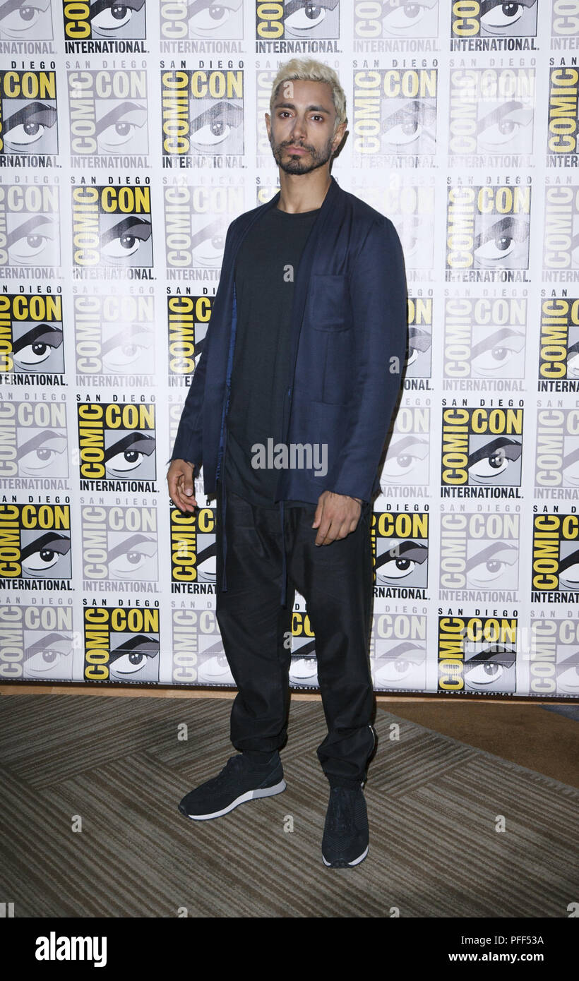 2018 San Diego Comic Con - 'Spider-Man: in der Spider-Verse'-Fotoshooting mit: Riz Ahmed Wo: San Diego, Kalifornien, Vereinigte Staaten, wenn: 20 Jun 2018 Credit: Tony Forte/WANN Stockfoto