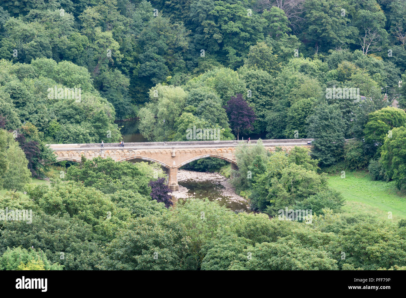 West Bridge über den Fluss Swale, Richmond, North Yorkshire Stockfoto