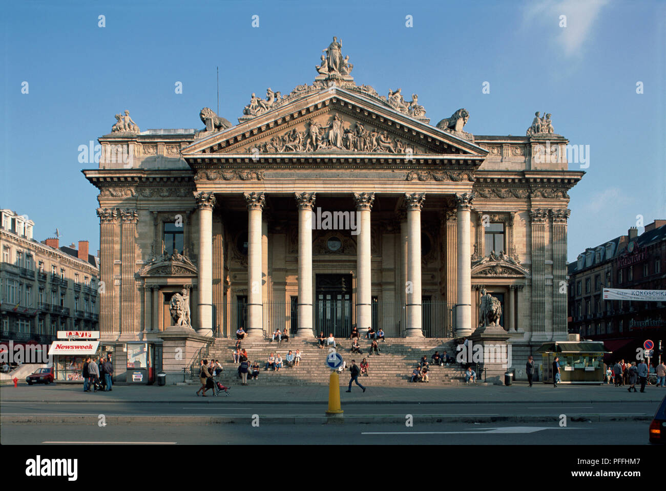 Belgien, La Bourse, der Brüsseler Börse palladianischen Stil Gebäude Stockfoto