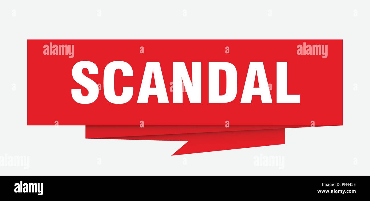 Skandal Unterzeichnen Skandal Papier Origami Sprechblase Skandal Skandal Banner Stock Vektorgrafik Alamy