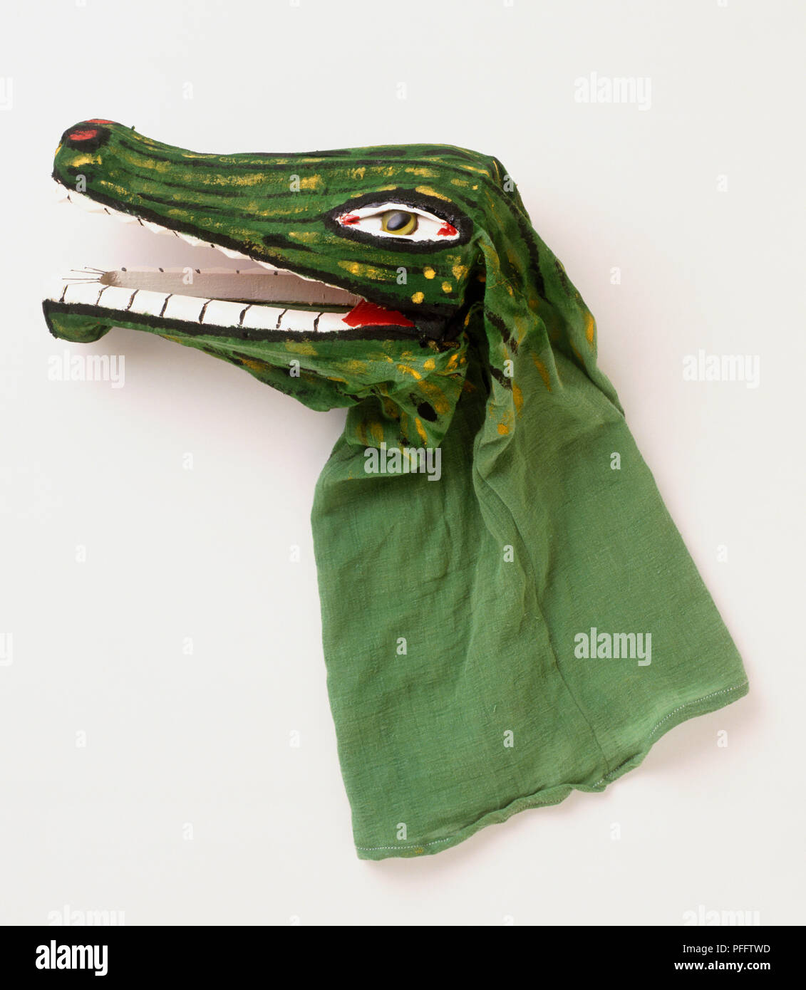 Krokodil Handschuh Marionette von Punch und Judy Stockfoto