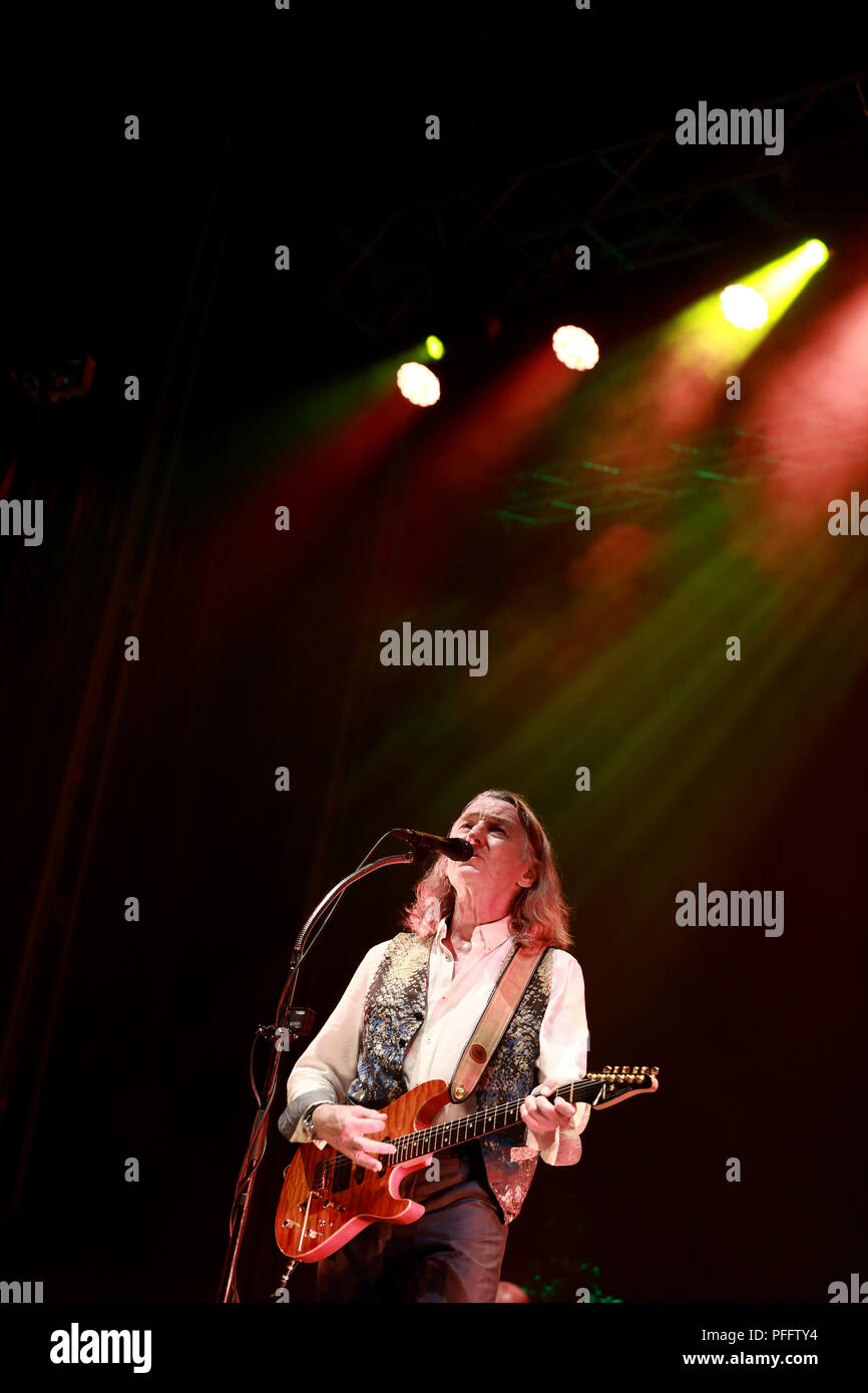 Die Stadt Alicante, Spanien. 14 Aug, 2018. Roger Hodgson 2018 Tour. In Alicante, Spanien. August Roger Hodgson Piano, Keyboards, Gitarren Ray Coburn Piano Bryan Head Drumms David J Zimmermann Bass Michael Ghegan Saxo Credit: Jose Ortin/Pacific Press/Alamy leben Nachrichten Stockfoto