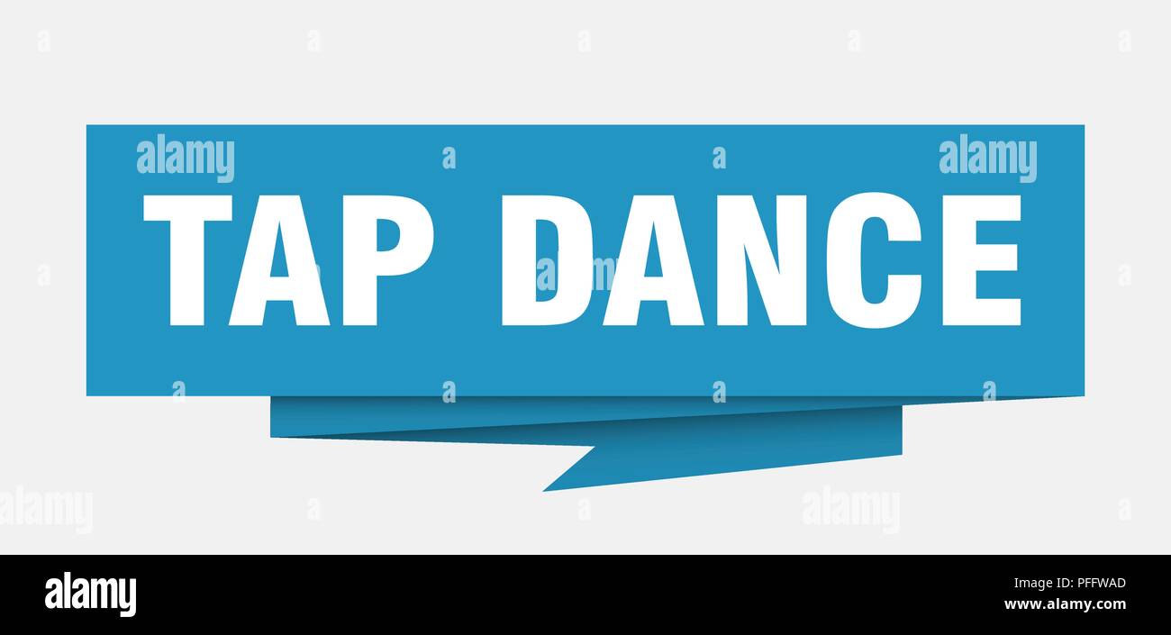 Tap Dance unterzeichnen. Tap Dance Papier origami Sprechblase. Tap Dance Tag. Tap Dance banner Stock Vektor