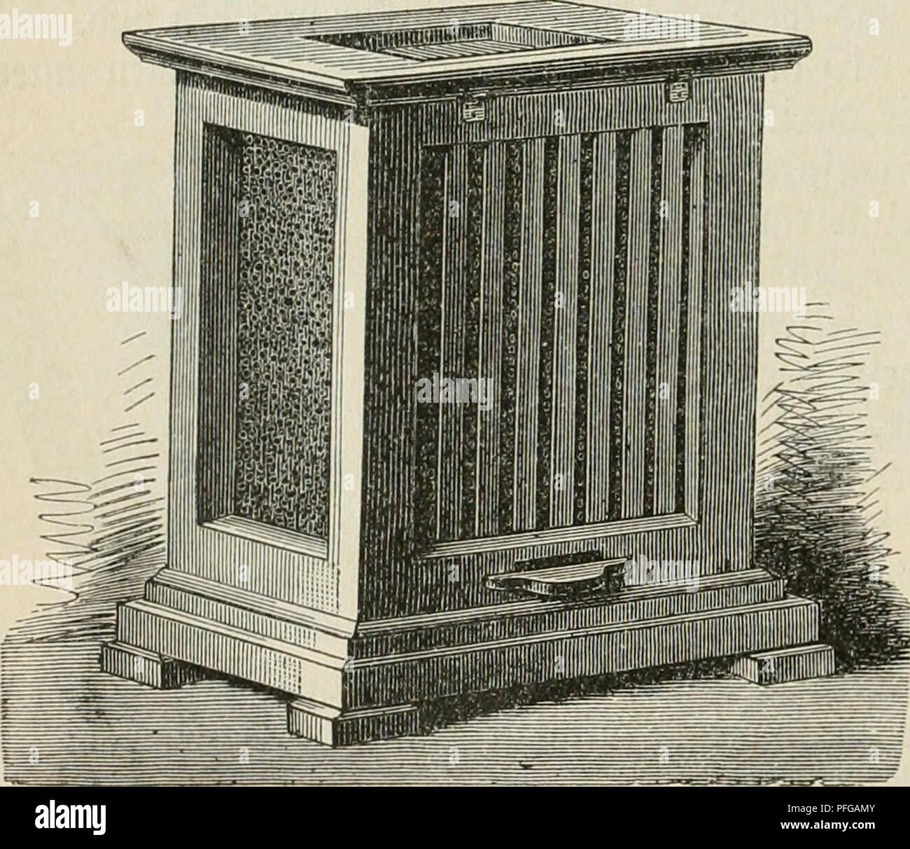 . Das Buch von der Biene. Bienen; Biene Kultur. 292 33 ieneniüof) nungen. 19, ^ uffatjknllttien für gtröljkifrk®, teje SSäftrf) en tüerben in ber üteget gu8Ütät) Ntd) en eingerichtet. ® en © eiteniüänben gebe man eine Sänge üauf 34 - 36 cm unb pafje bie@tirn=roanb, meldje genau ber Sichtweite § Äafteng entfprici^t, bagiuijc^en..,^^ m9iormaI albral) Männer nm^ bie £ [tenl) Öt) e 20,6 cm betragen, bamit ein Über = räum Üauf 0,6 cm unb ein Unterraum oon 1,5 cm bleibt. Würfel 5 § Alb = Ra'^ Männer ber j (f) IT) äbijrf) en Sagerbeute erforbern eine^ö'i)^ ond 20,2 cm unb eine Slu^ emneite Üauf 28,4 cm. Wan-gebe bem Slufja^ faften Stockfoto