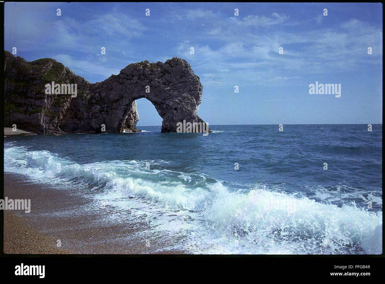 Grossbritannien, England, Dorset, Durdle Door, Rock Formation an Seite Stockfoto