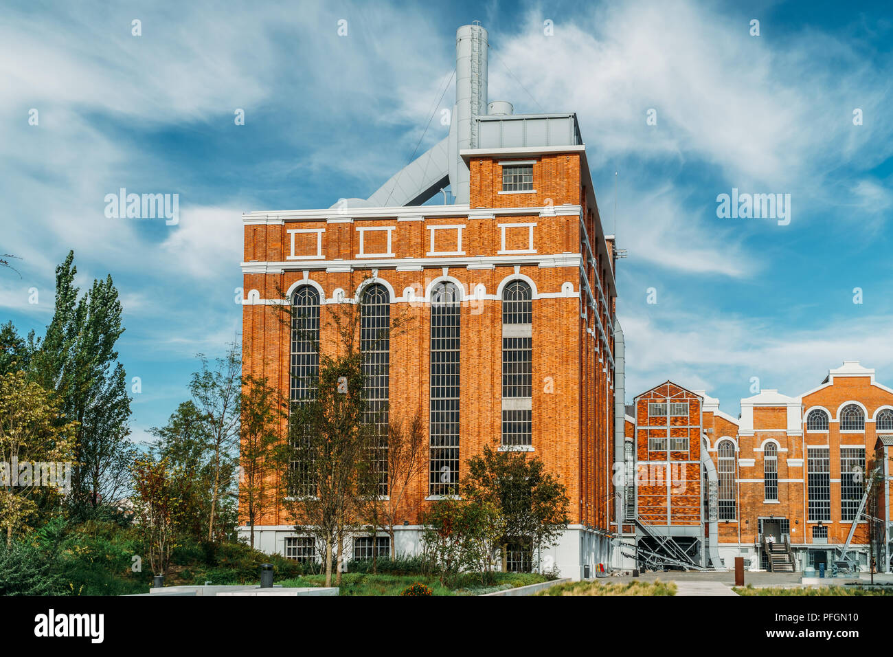 Lissabon, Portugal - 23 AUGUST 2017: Museum für Kunst, Architektur und Technologie (Museu de Arte, Arquitetura e Tecnologia) oder Maat ist eine Wissenschaft und Kult Stockfoto