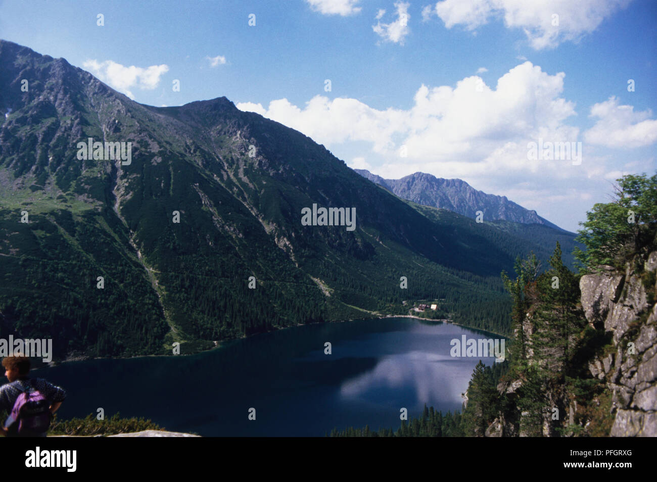 Polen, Tatra, alpine Landschaft rund um den See Morskie Oko Stockfoto