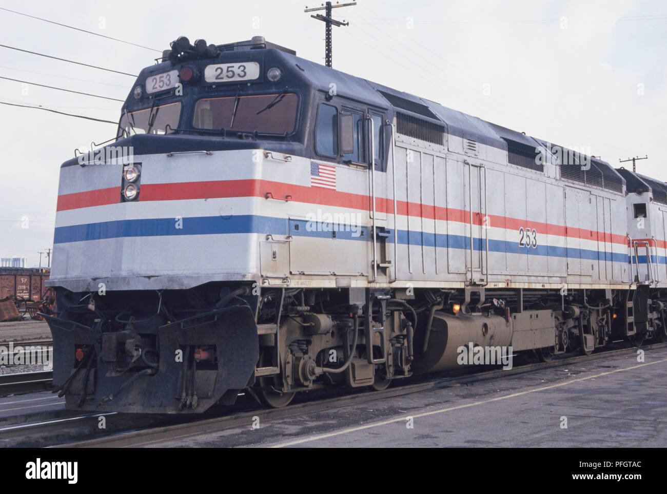 USA, fahrenden Zug. Stockfoto