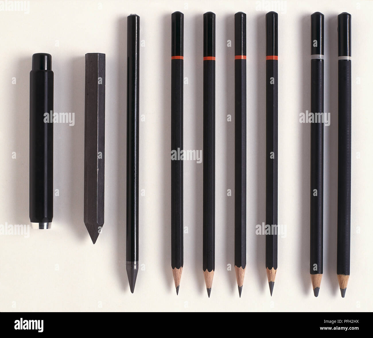 Satz Zeichenstifte. Stockfoto