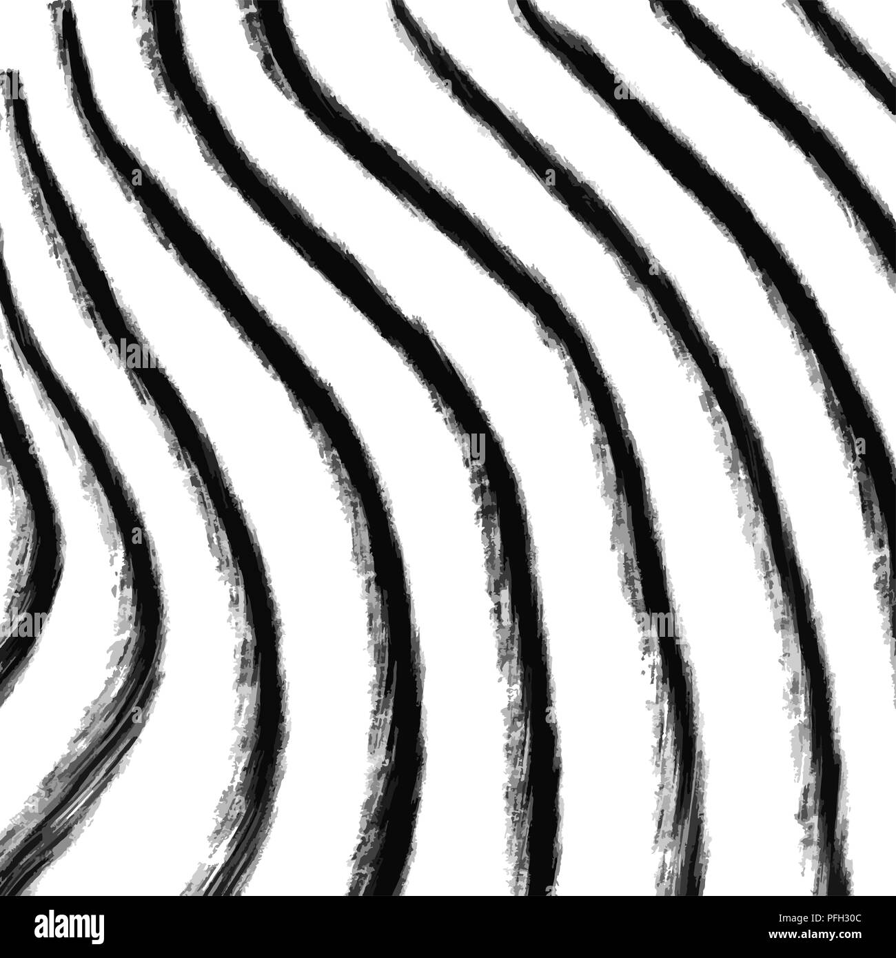 Schwarze hand Streifen gezeichnet. Vektor-zeichnung line Art Struktur für Poster und Grußkarten Kunstwerke. Stock Vektor