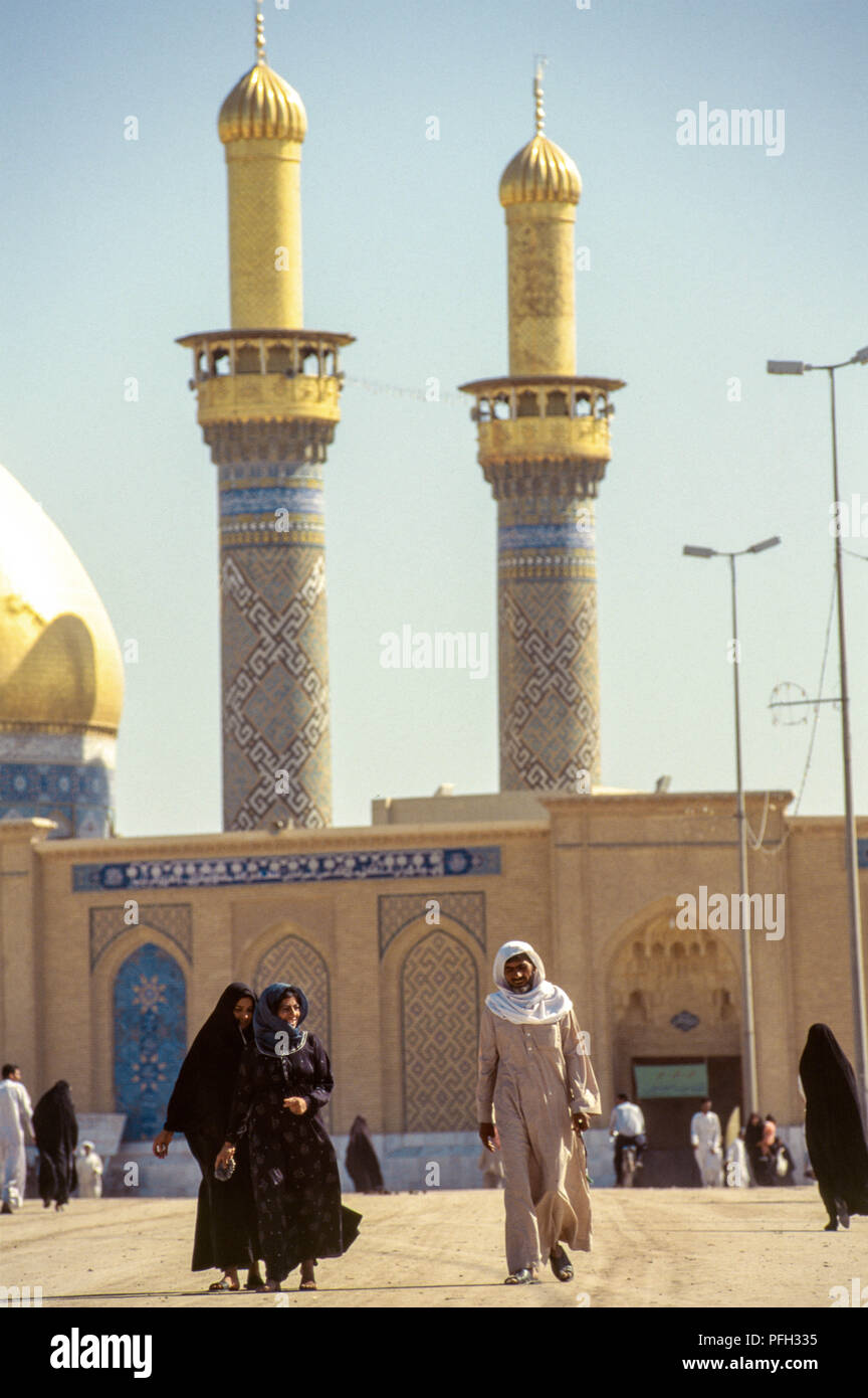 Der Eingang zu den schiitischen islamischen Heiligtum in Kerbela Stockfoto