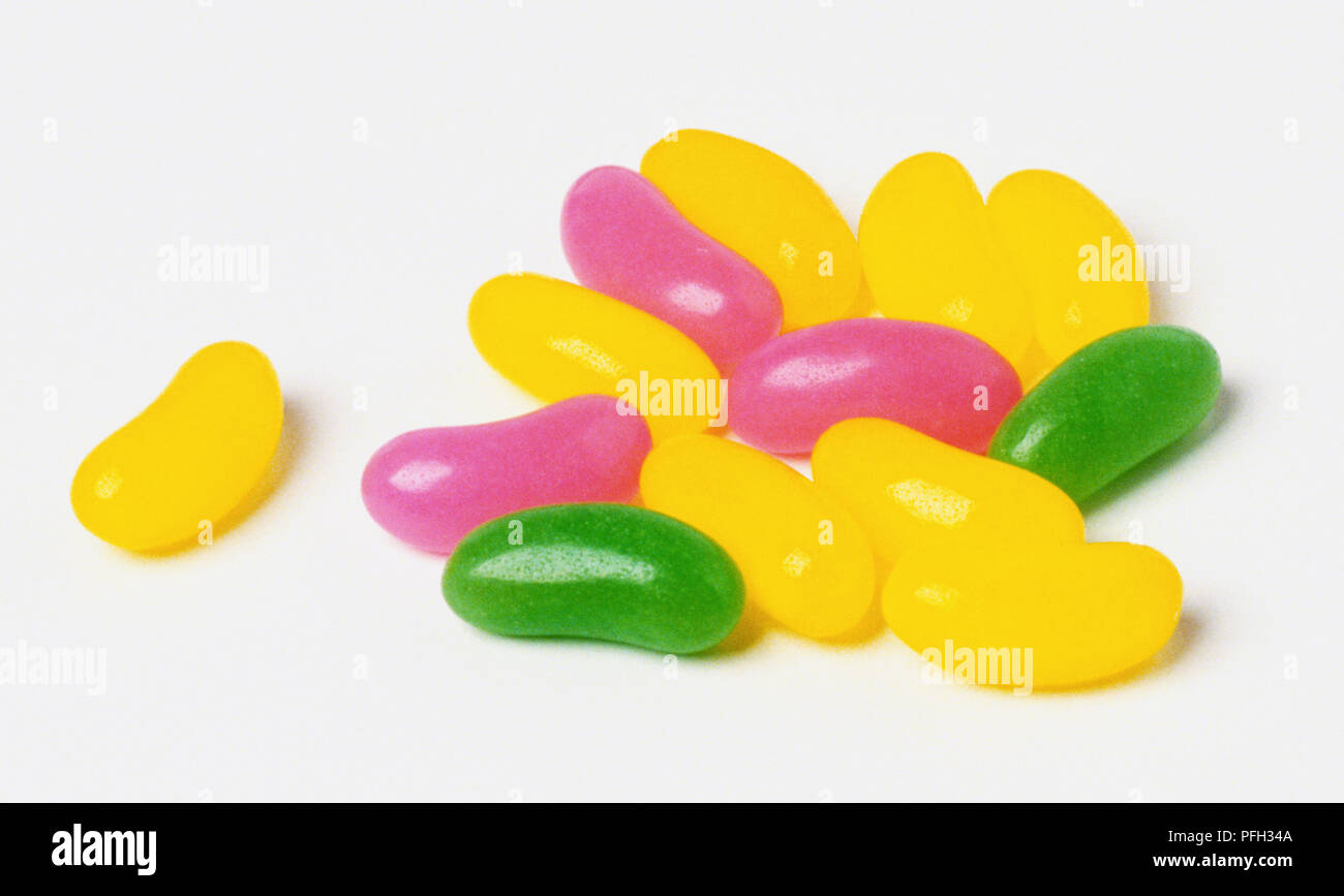 Bunte Jelly Beans, Nahaufnahme Stockfoto