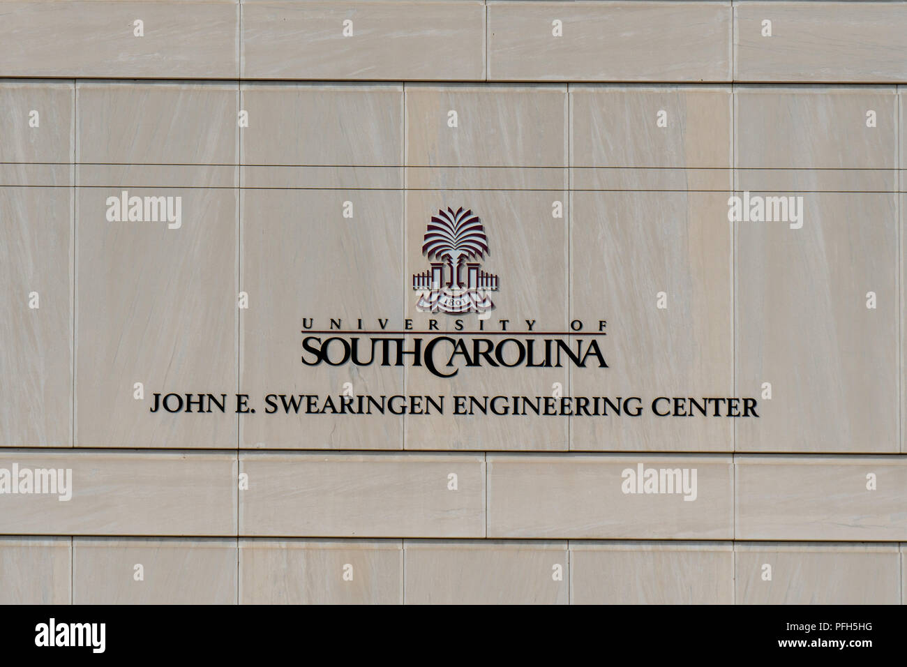 COLUMBIA, SC/USA Juni 5, 2018: John E. Swearingen Engineering Center auf dem Campus der Universität von South Carolina. Stockfoto