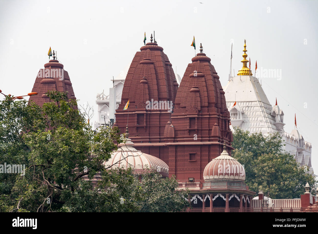 Shri Digambar Jain Lal Mandir ist die älteste und bekannteste Jain Tempel in Delhi, Indien Stockfoto