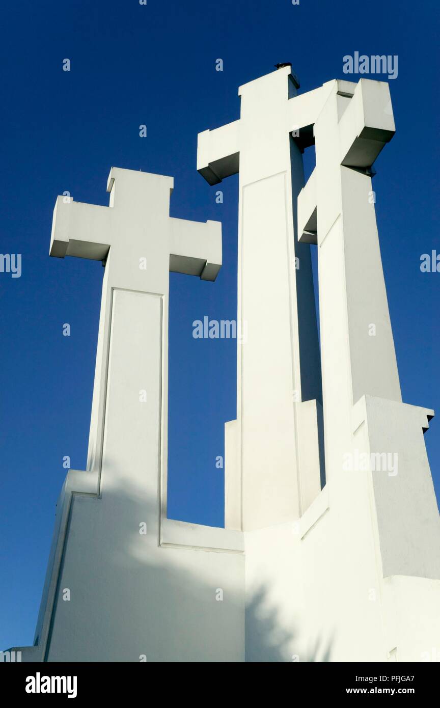 Litauen, Vilnius, Uzupis, die Drei Kreuze auf dem Gipfel des Hügels von drei Kreuze oder Kahle Hügel Stockfoto