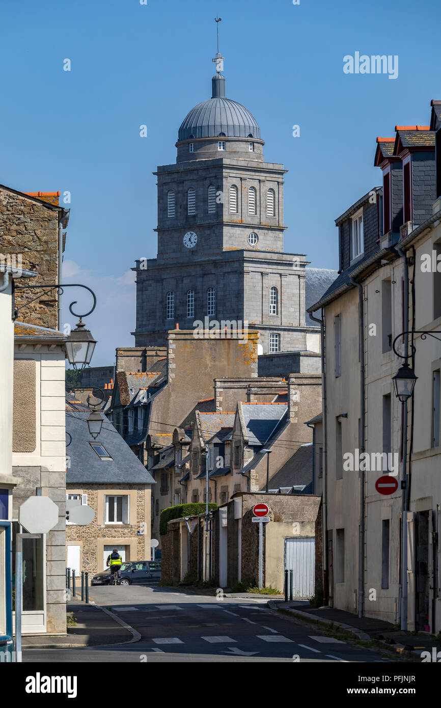 Kirche von Eglise Ste-Croix in der Solidor Bereich der Hafen von St. Malo in der Bretagne im Nordwesten von Frankreich. Stockfoto