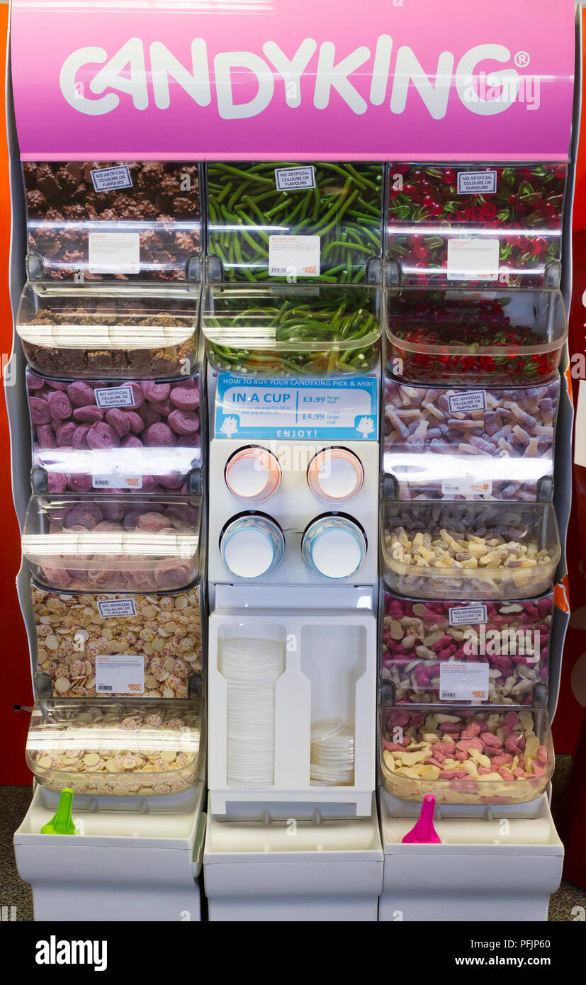 Candyking Pick n Mix Stand Stockfoto
