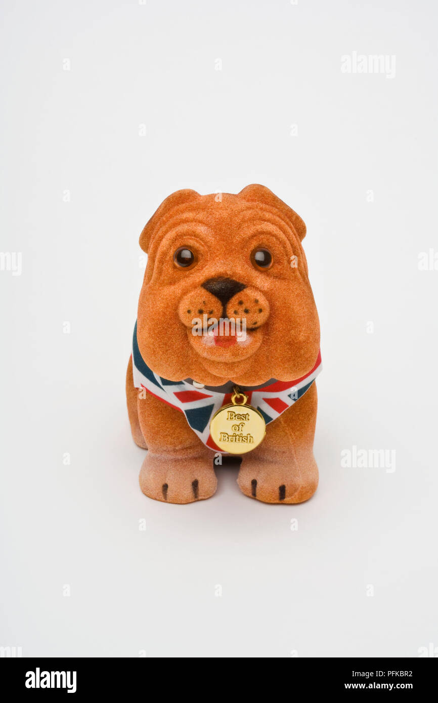 Nickend britische Bulldogge Souvenir Stockfoto