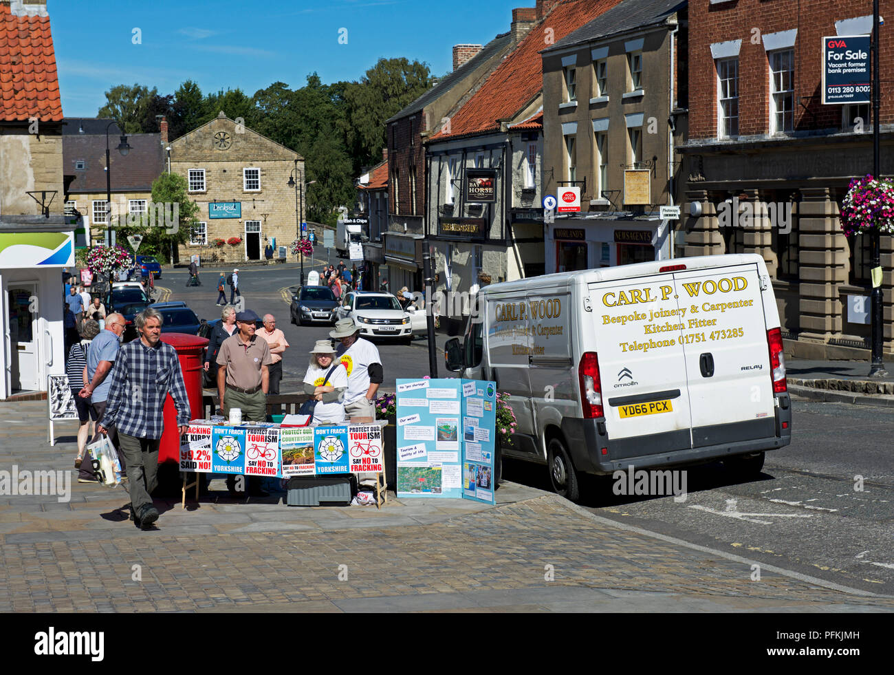 Anti-fracking Protest, Pickering, North Yorkshire, England, Großbritannien Stockfoto