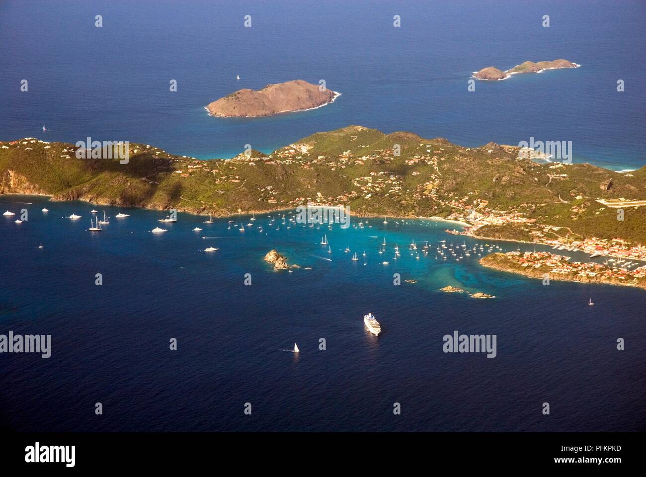 St Barthelemy, Luftaufnahme Stockfoto