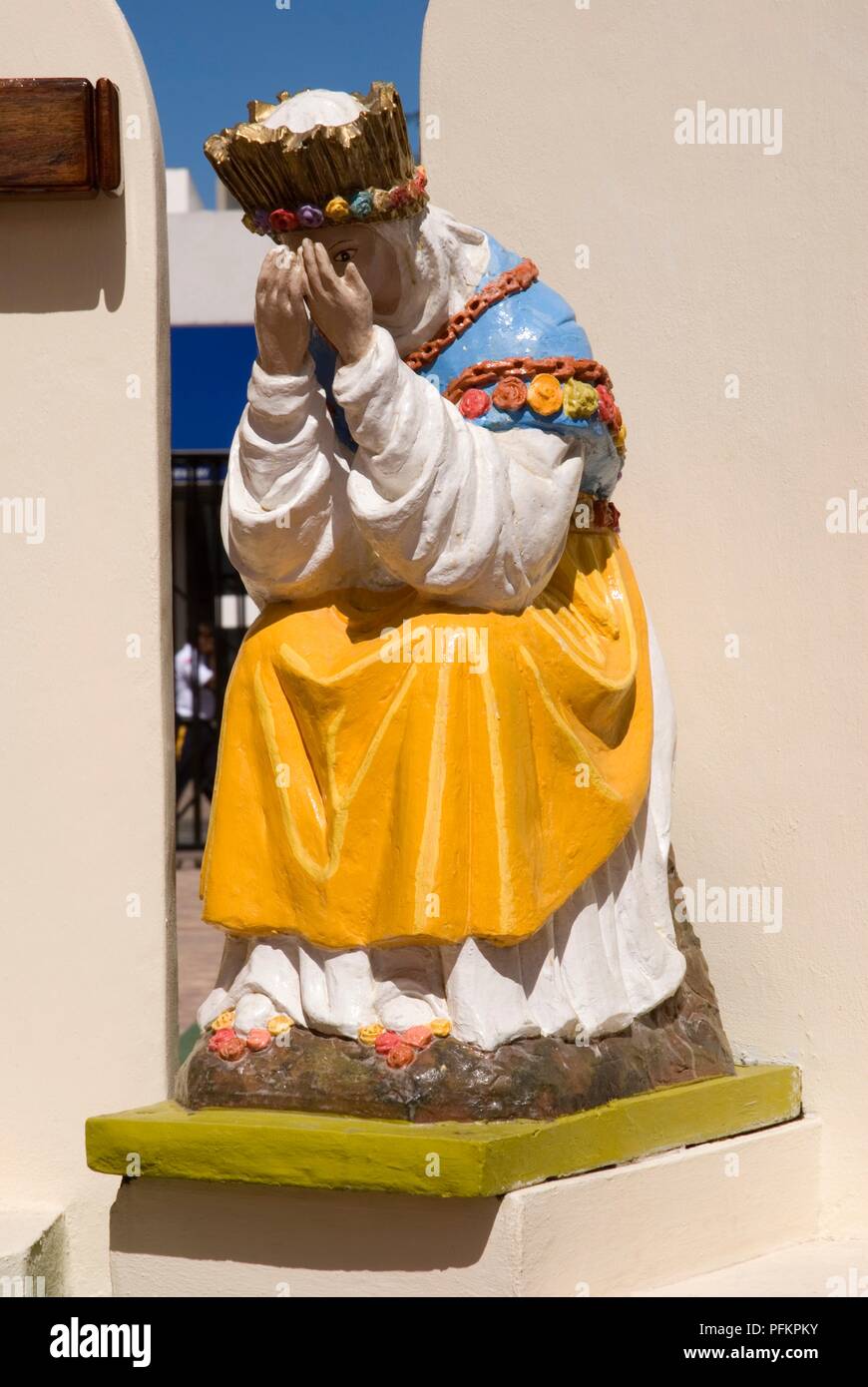 St Maarten Philipsburg, Abbildung außerhalb der Kirche auf der anderen Straßenseite Stockfoto