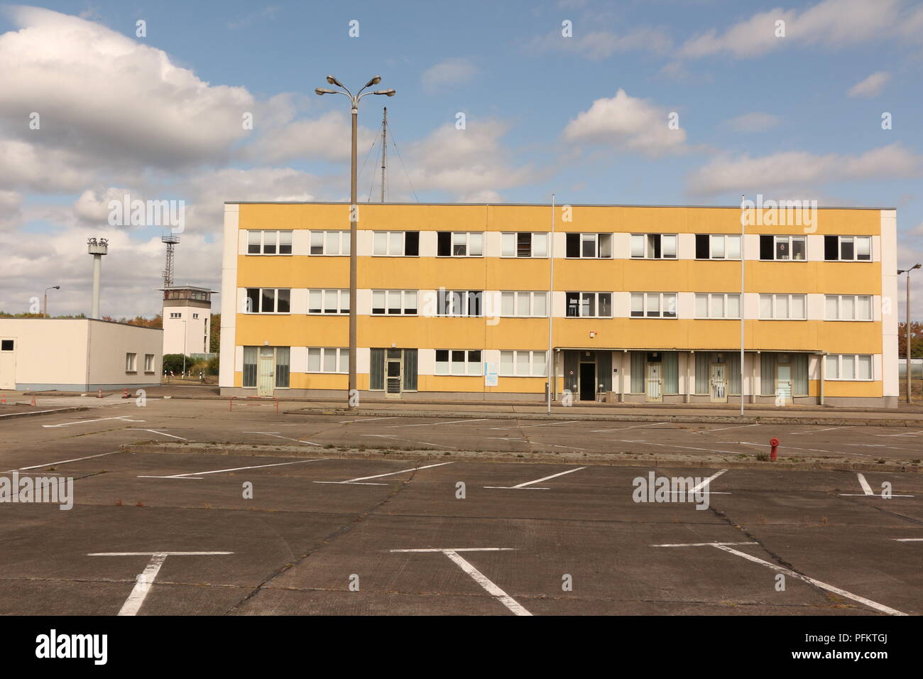Ehemalige Grenzstation Marienborn bei Helmstedt zwischen West- und Ostdeutschland in Sachsen Anhalt. Heute Gedenkstätte der deutschen Teilung. Stockfoto