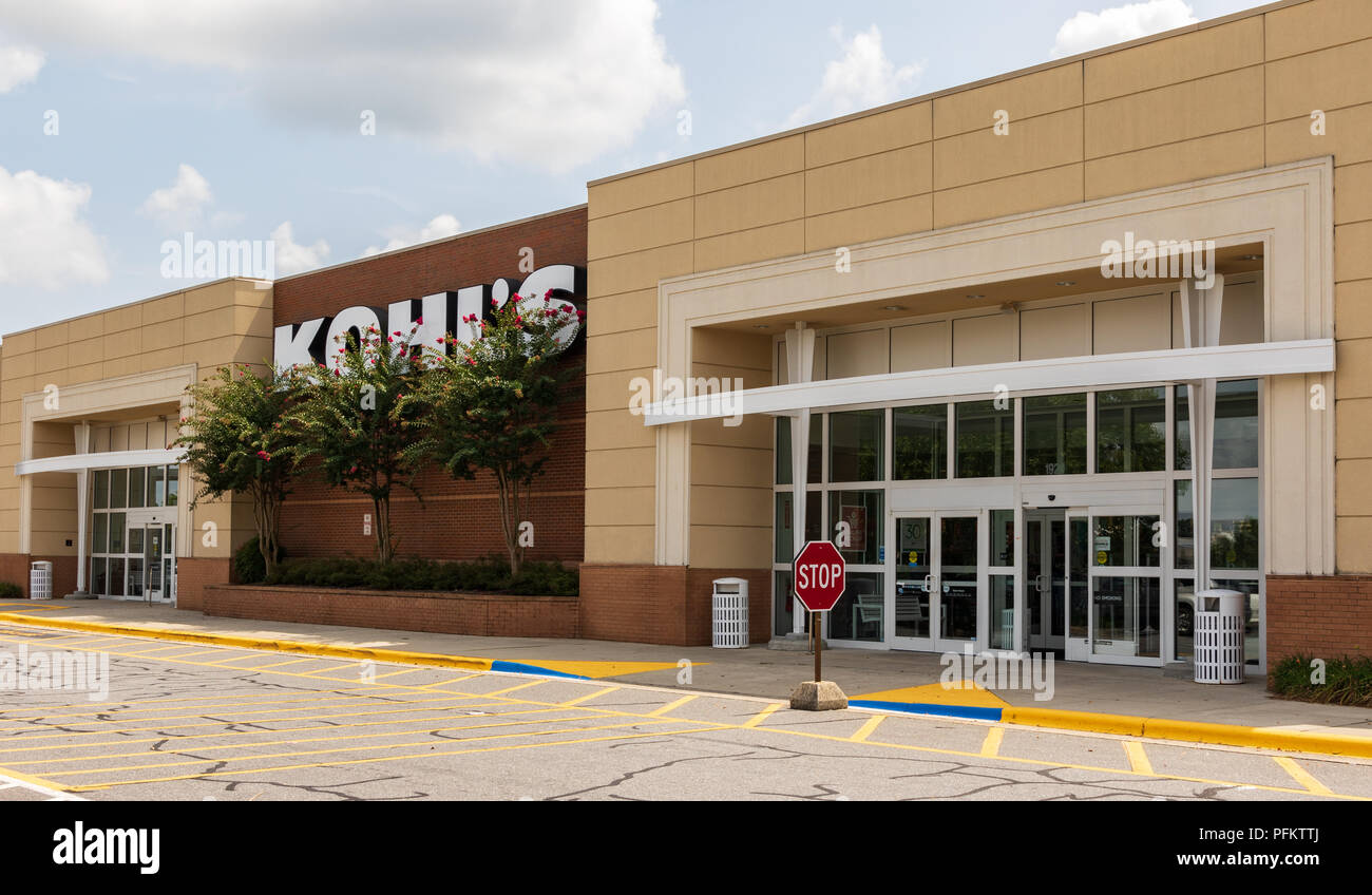 HICKORY, NC, USA-20 Aug 2018: der Kohl Department Store, einer von über 1100 in den USA. Stockfoto