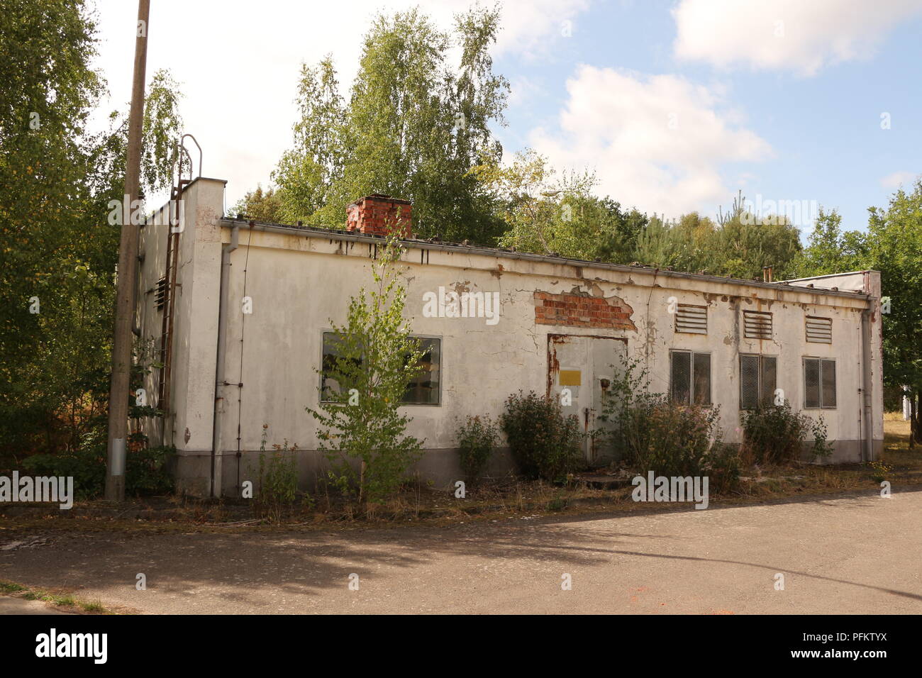 Ehemalige Grenzstation Marienborn bei Helmstedt zwischen West- und Ostdeutschland in Sachsen Anhalt. Heute Gedenkstätte der deutschen Teilung. Stockfoto
