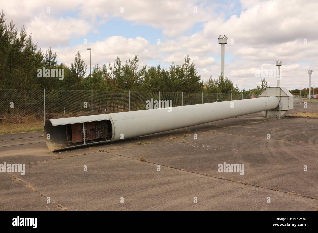 Ehemalige Grenzstation Marienborn bei Helmstedt zwischen West- und Ostdeutschland in Sachsen Anhalt. Heute Gedenkstätte der deutschen Teilung. Stockfoto