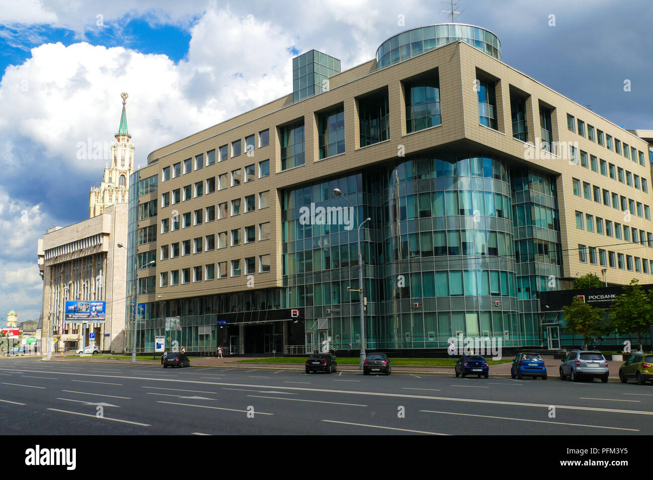 Garten Ring Moskau-Straße im Sommer Stockfoto