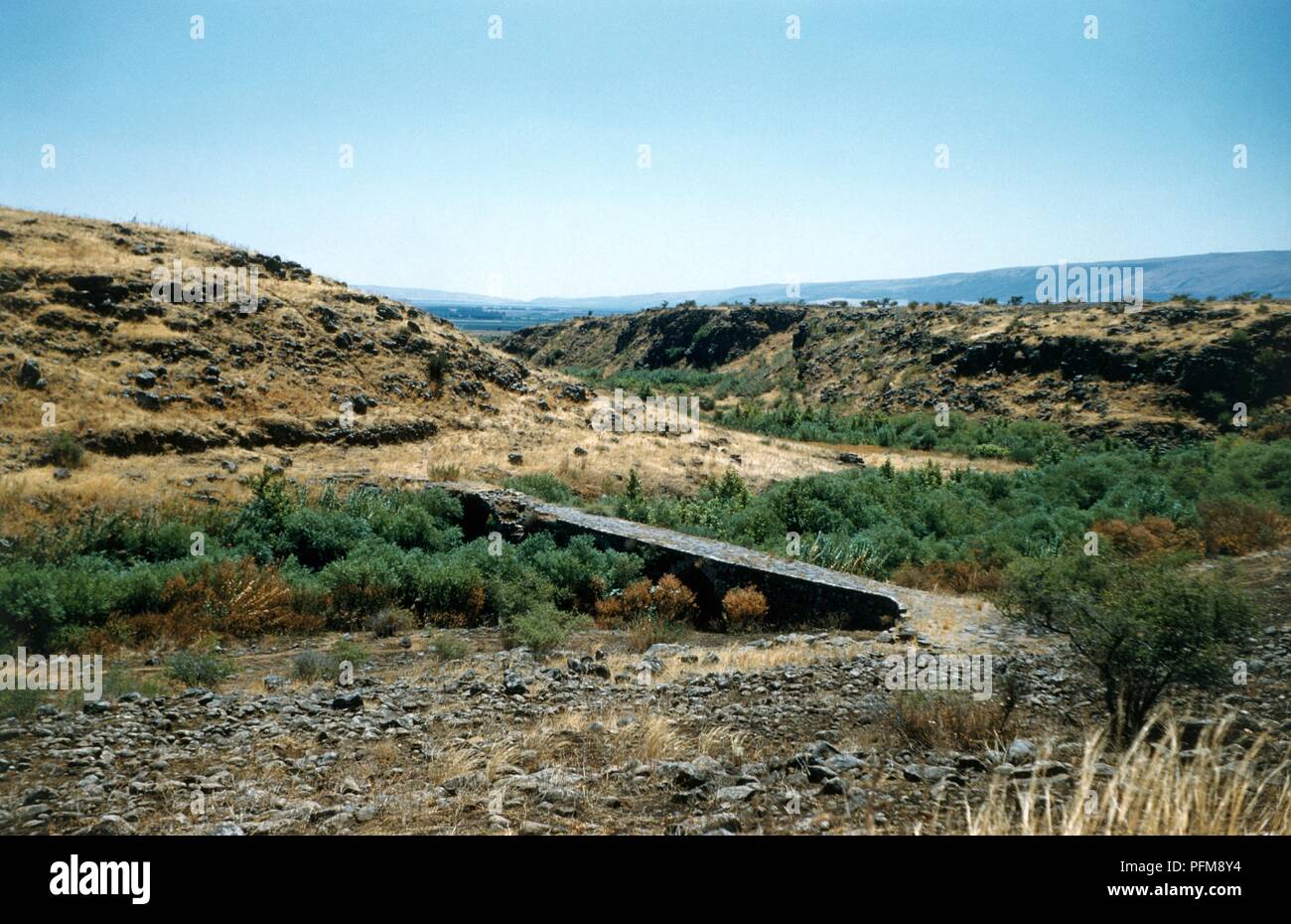 Israel, Galiläa, der alten römischen Brücke. Stockfoto