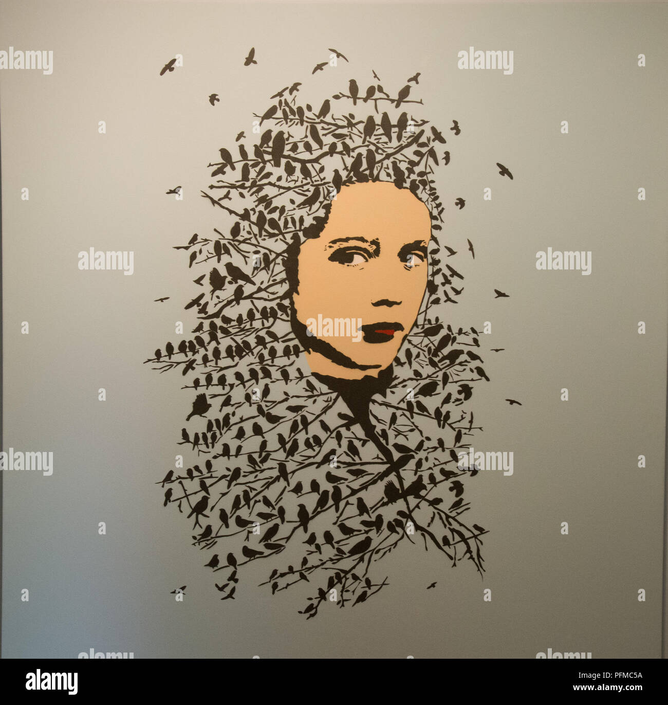 'Ihr' von Icy & Schuß an Exposition bei MOCO Museum in Amsterdam, Holland. Stockfoto