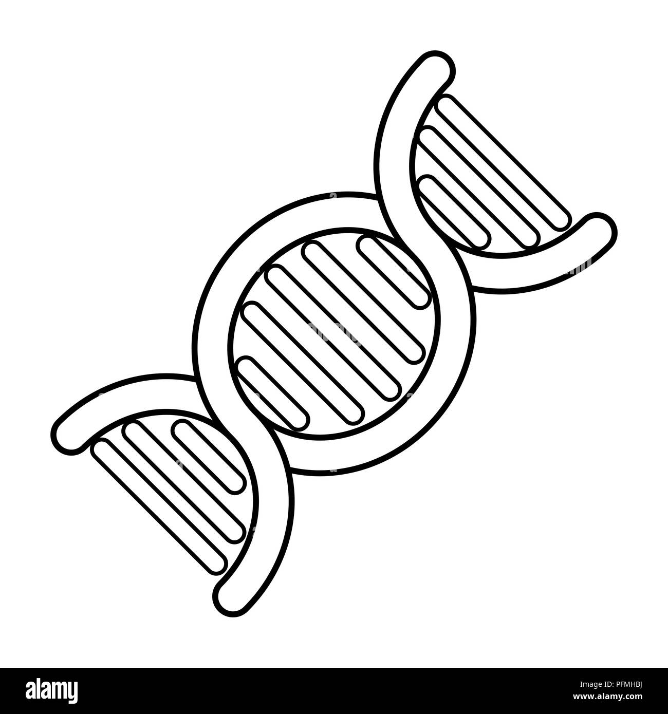 Dna-Symbol vektor design auf weißem Hintergrund Stock Vektor