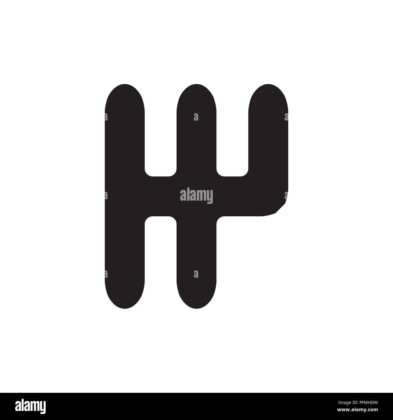 Schaltgetriebe Symbol vektor design auf weißem Hintergrund Stock Vektor