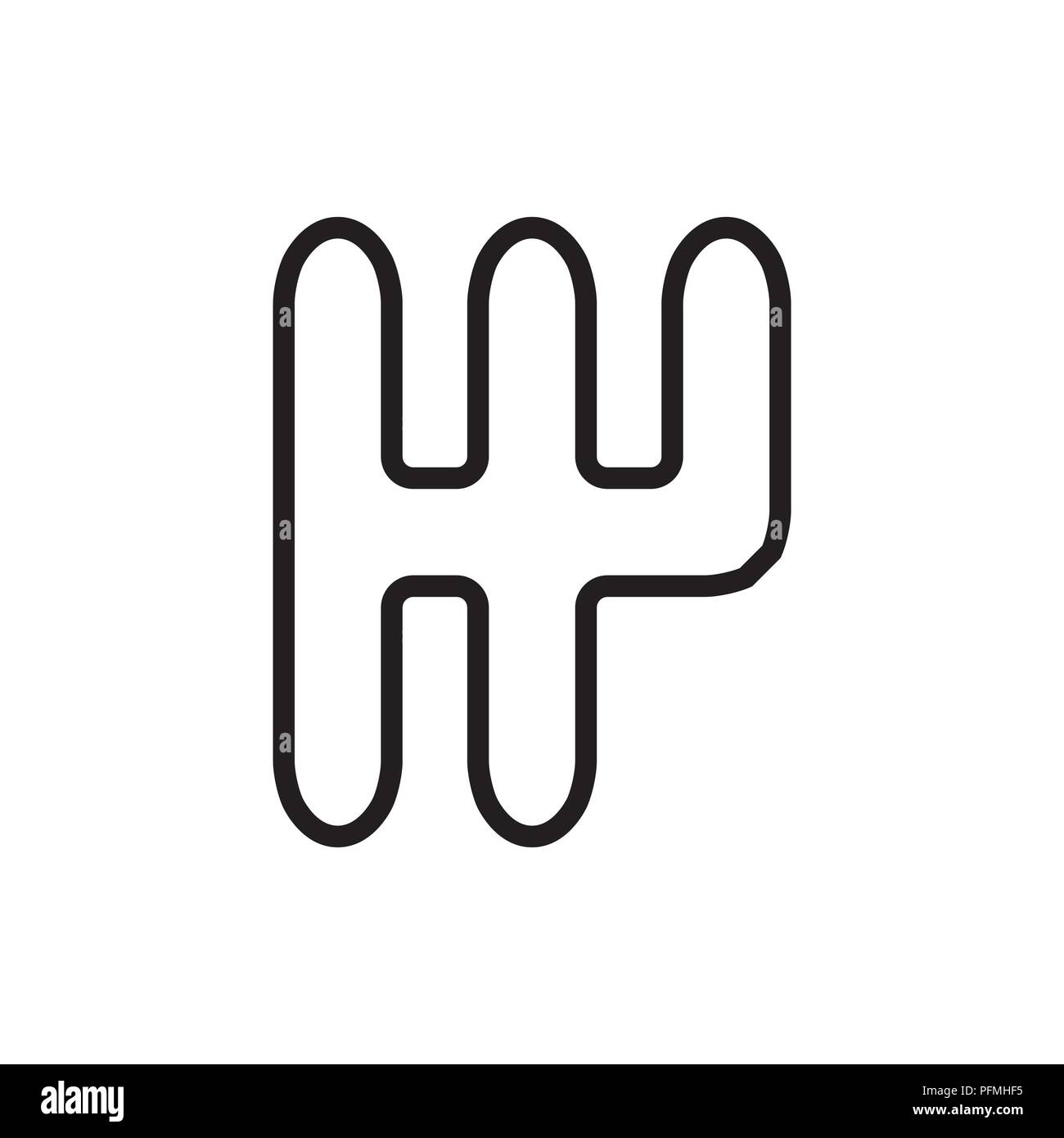 Schaltgetriebe Symbol vektor design auf weißem Hintergrund Stock Vektor