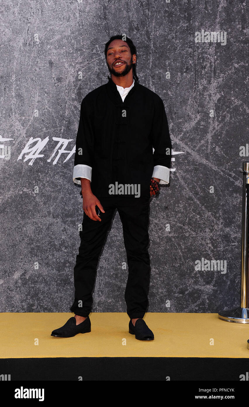 London, Großbritannien. 21 Aug, 2018. Jumayn Jackson die Teilnahme an der BRITISCHEN Premiere von YARDIE am BFI London South Bank 21 Auggust 2018 Credit: Peter Phillips/Alamy leben Nachrichten Stockfoto