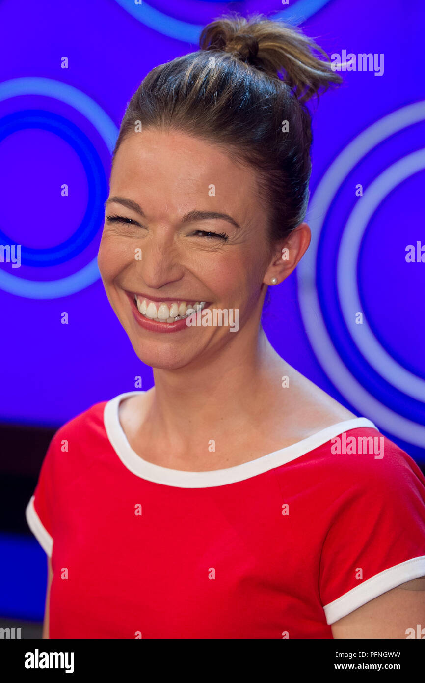 Köln, Deutschland. 25. Juni 2018. Anna PLANKEN, Deutschland, Moderatorin, Porträt, Porträt, Porträt, 7/8-Einzelbild, einzigen Motiv, Gäste der Show 'Dingsda', TV-Programm, aufgezeichnet am 25.06.2018 in Koeln, - Nutzung der weltweiten Kredit: dpa/Alamy leben Nachrichten Stockfoto