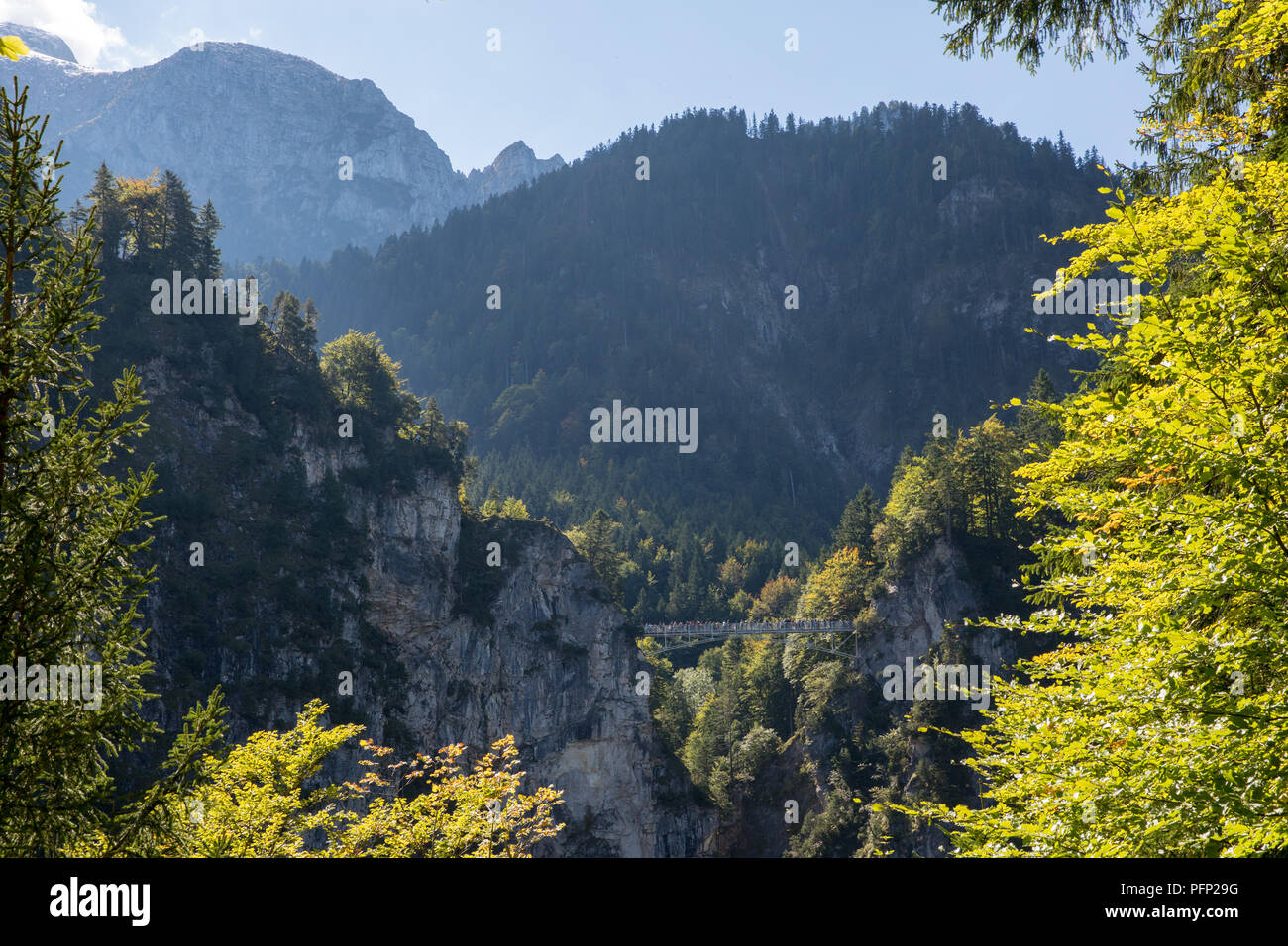 Ein pic von den Alpen mit Berge Flüsse Bäume als Landschaft Stockfoto