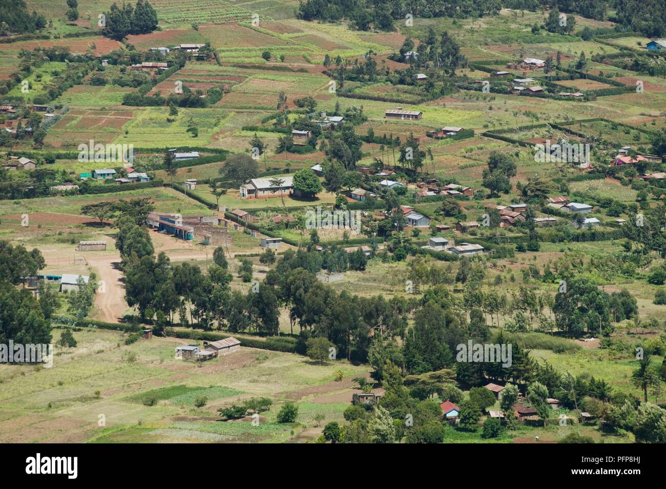 Kenia, Rift Valley, Ackerland, vom Nairobi-Naivasha Straße gesehen Stockfoto