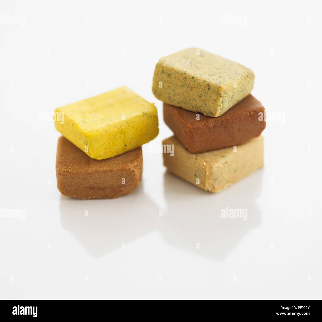 Haufen von gravy Cubes Stockfoto