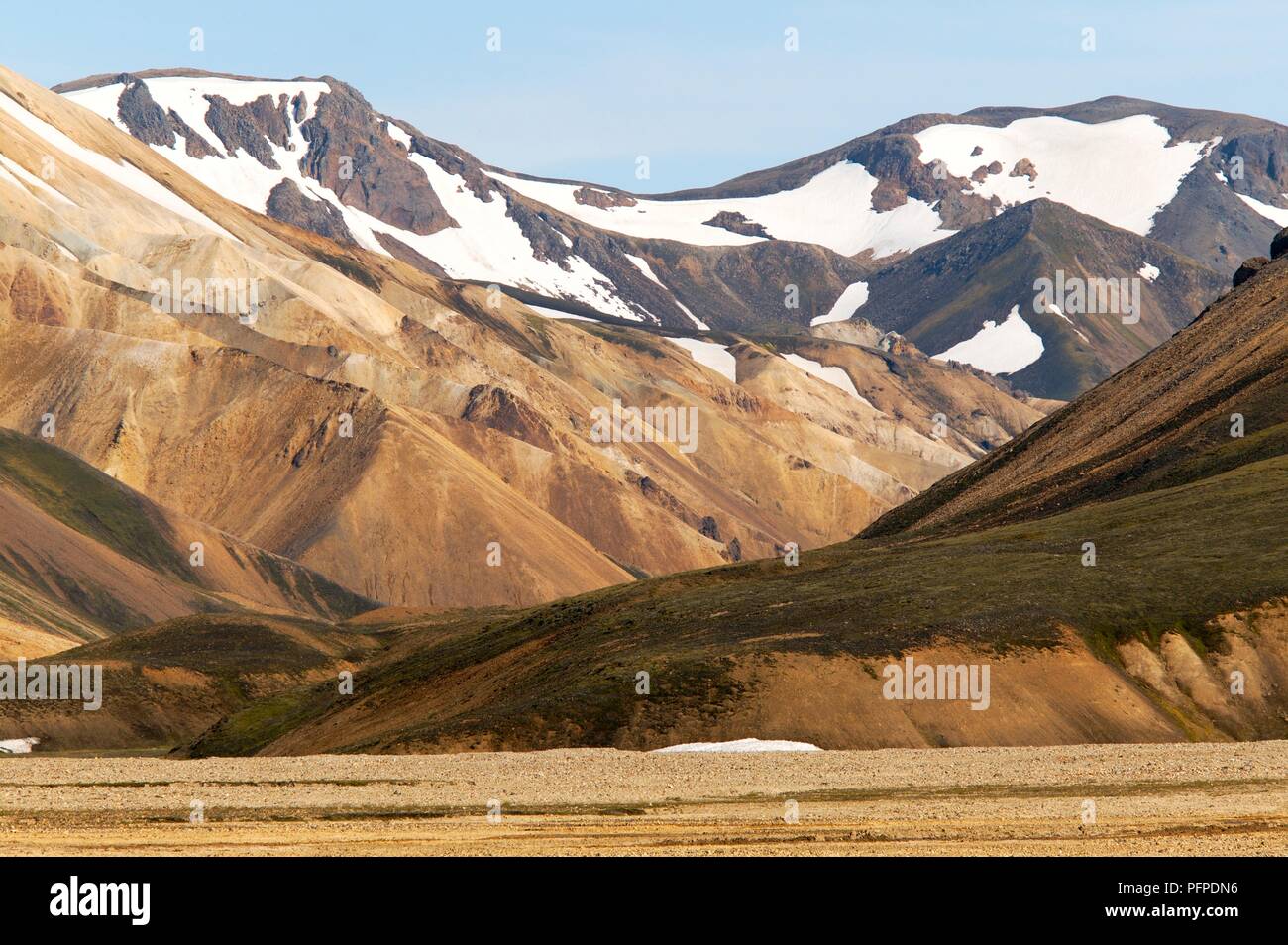 Island, Fjallabak Nature Reserve, in den Bergen bei Landmannalaugar Stockfoto