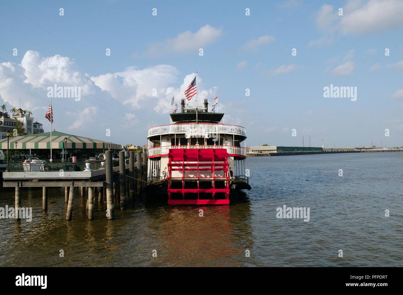 USA, Louisiana, New Orleans, Dampfschiff auf Mississippi River Stockfoto
