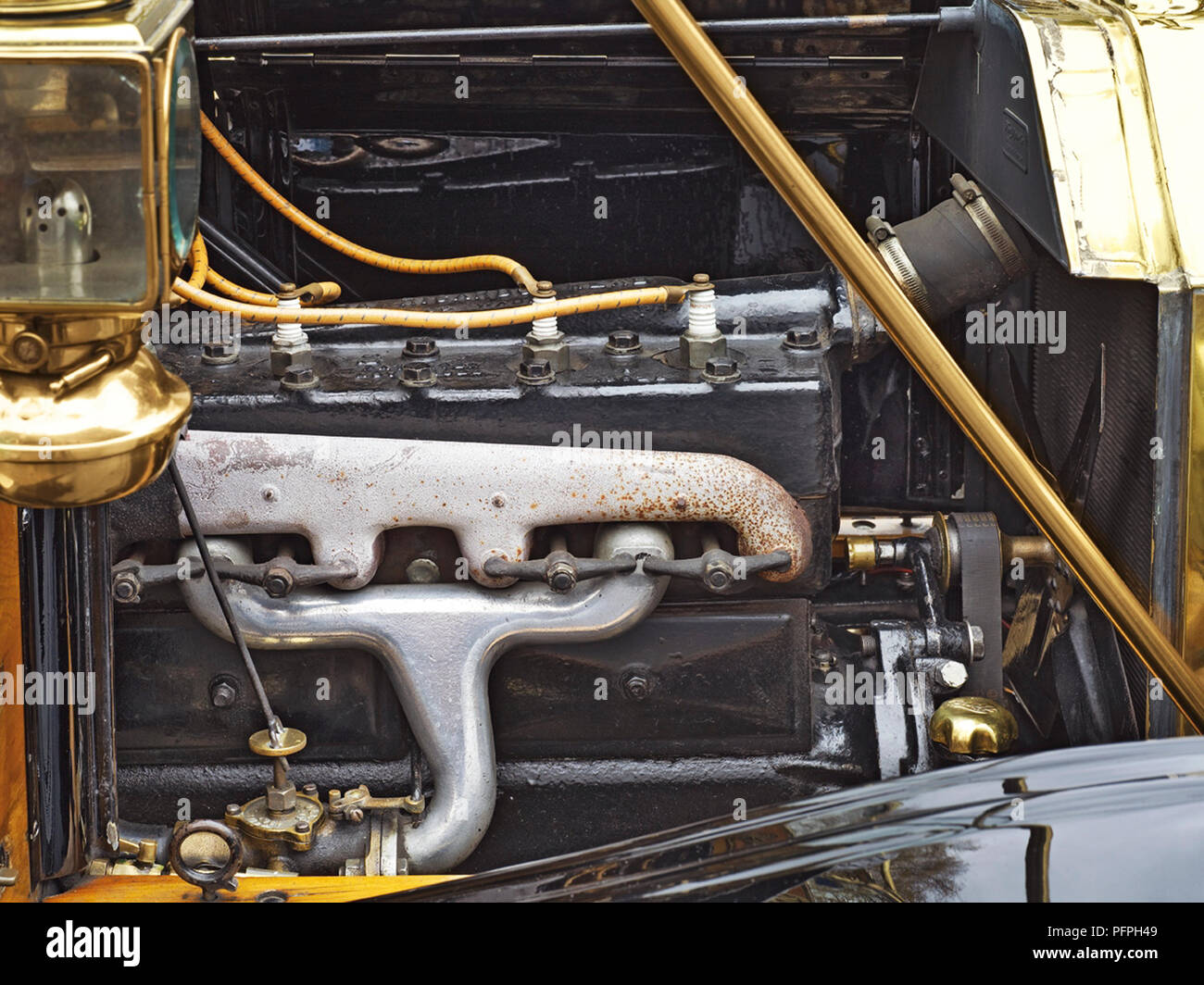 Ford Modell T Motor, close-up Stockfoto