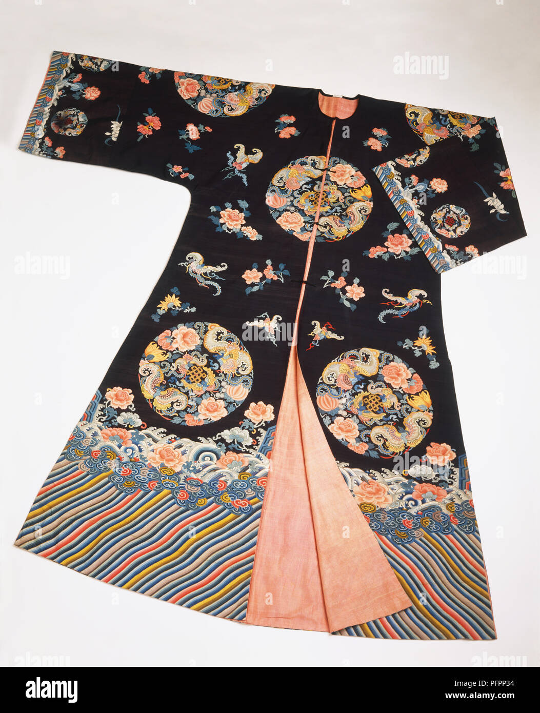 19. jahrhundert Chinesischer Silk robe Stockfoto