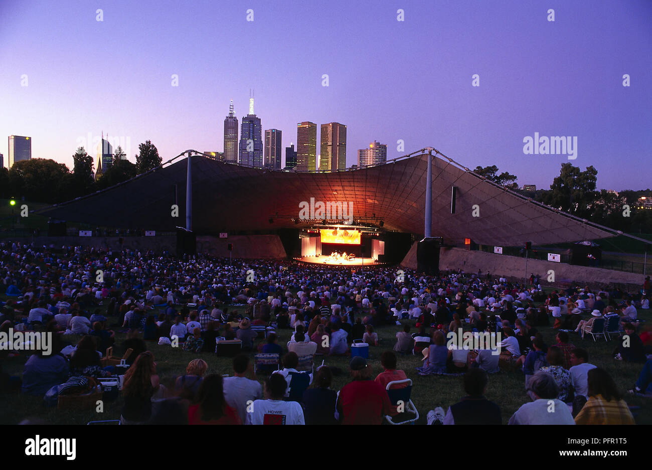 Australien, Abendkonzert in der Sydney Myer Musik Schüssel, Melbourne. Stockfoto