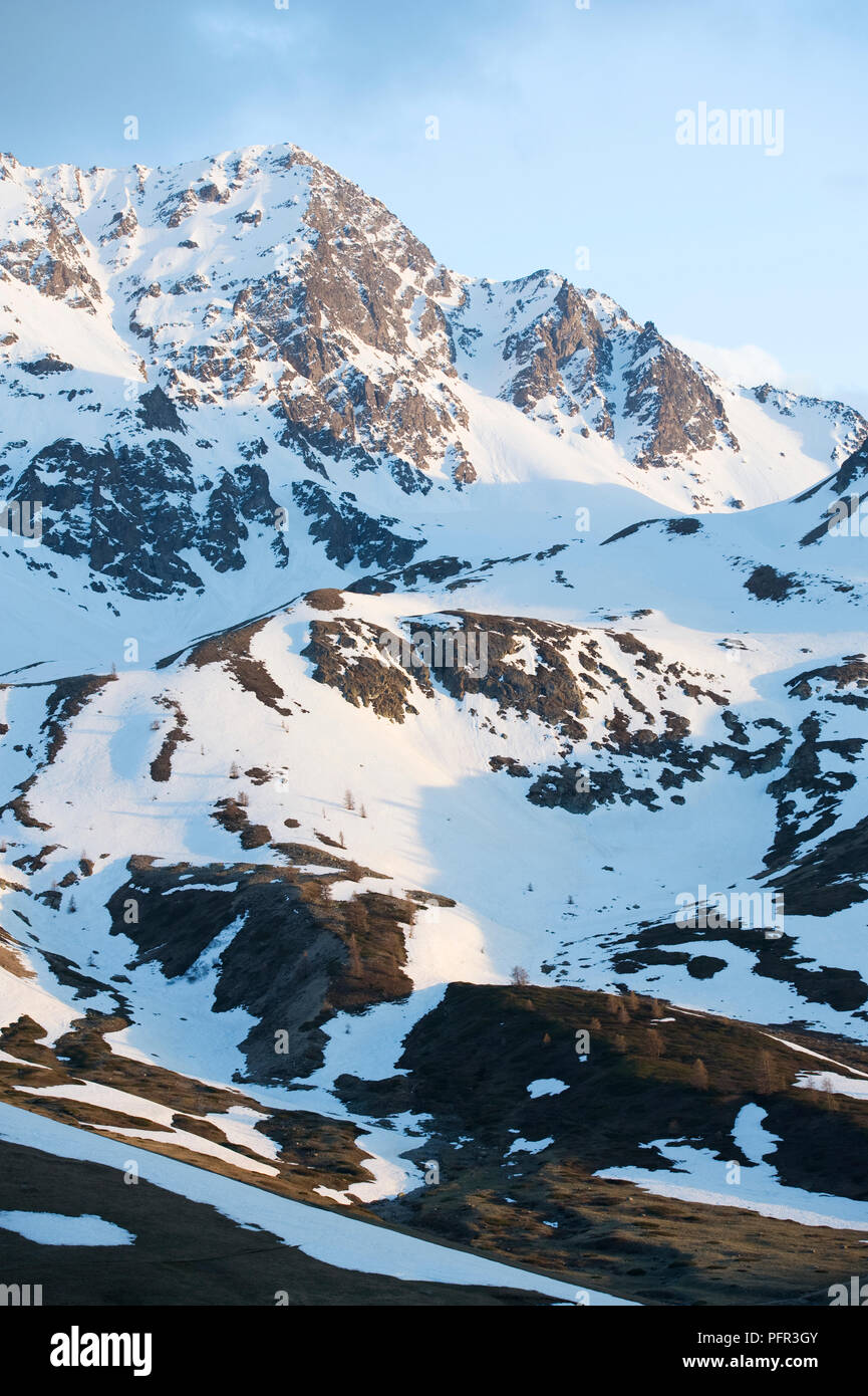 Frankreich, Hautes-Alpes, Berge in drei Tälern in der Nähe von Briancon Stockfoto